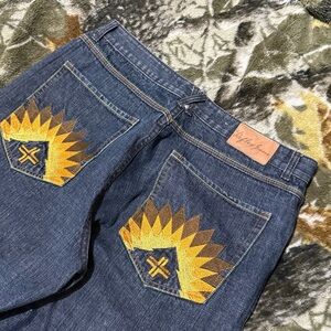 Vintage Y2K Reflex Jeans Y2K Baggy Embroidered Jeans